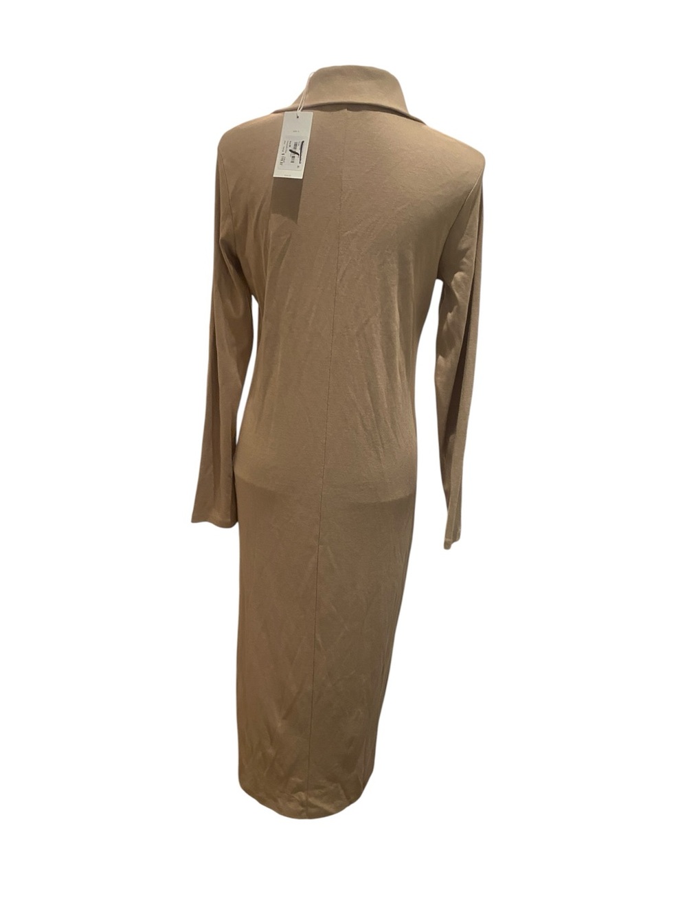 Vince Tan Long Sleeve Collared Polo Midi Long Shirt Dress NEW size medium - Picture 2 of 15